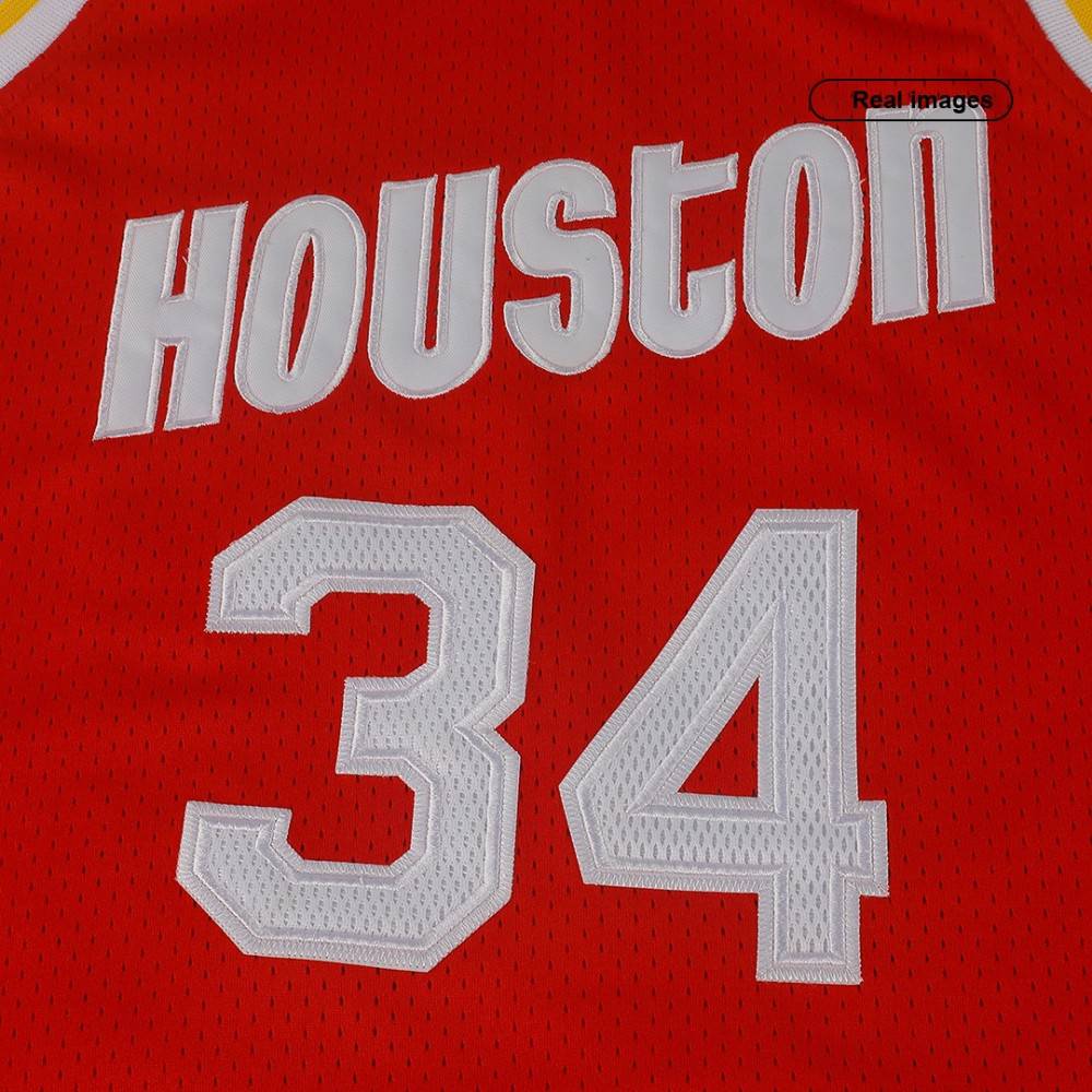 Men's Houston Rockets Hakeem Olajuwon Throwback Red 1993-94 Hardwood Classics Swingman Jersey-Pro Kit Vault | Brand New 26/27 Sports Jerseys